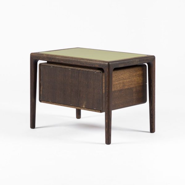 Nightstand DIAMANTE (with leather insert)