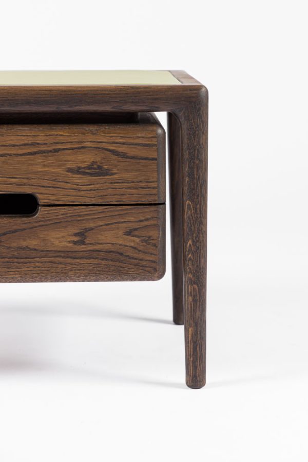 Nightstand DIAMANTE (with leather insert)