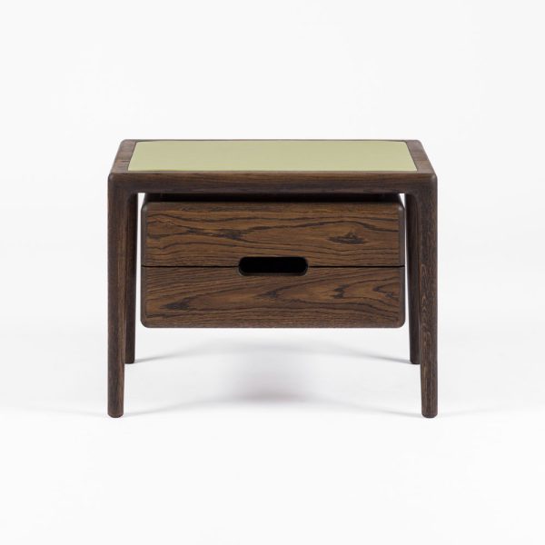 Nightstand DIAMANTE (with leather insert)